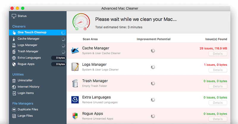 mac advanced cleaner ウイルス