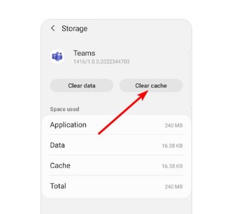 Android で Microsoft Teams キャッシュを空にする