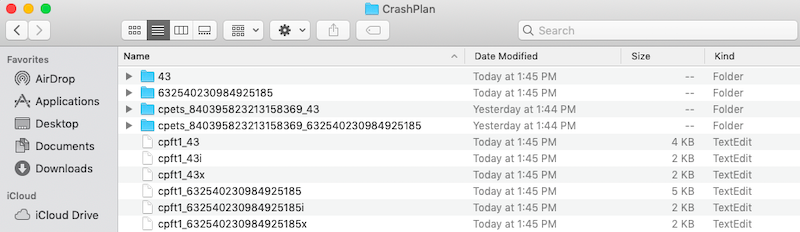 Mac 上の CrashPlan キャッシュをクリアする