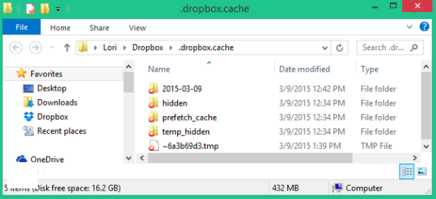 Windows で Dropbox キャッシュをクリアする