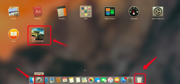 Launchpadを介してMacでWorldofTanksを削除する