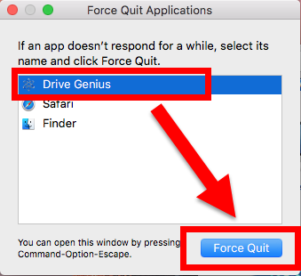 強制終了して Mac から Drive Genius をアンインストールする