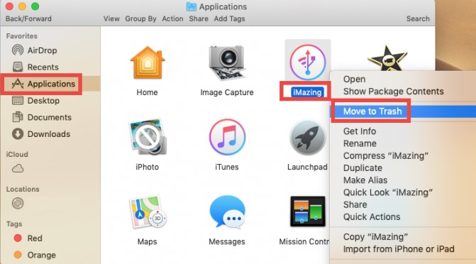 MacでiMazingを手動でアンインストールする