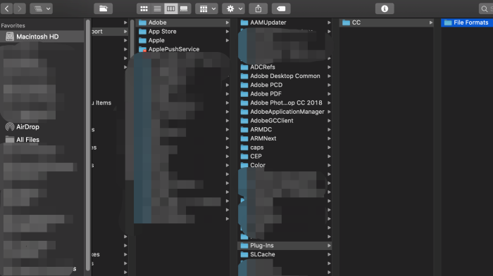 MacでCameraRawを手動でアンインストールする方法