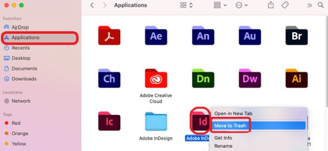 MacでAdobeInDesignを手動でアンインストールする