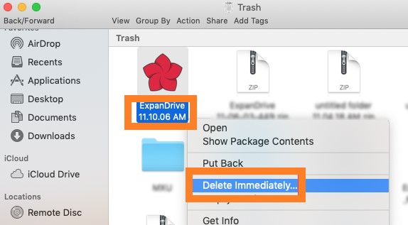 Mac 上の ExpandDrive を手動でアンインストールする