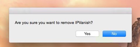 MacでIPVanishを手動でアンインストールする