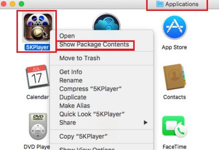 Macで5Kプレーヤーを手動でアンインストールする