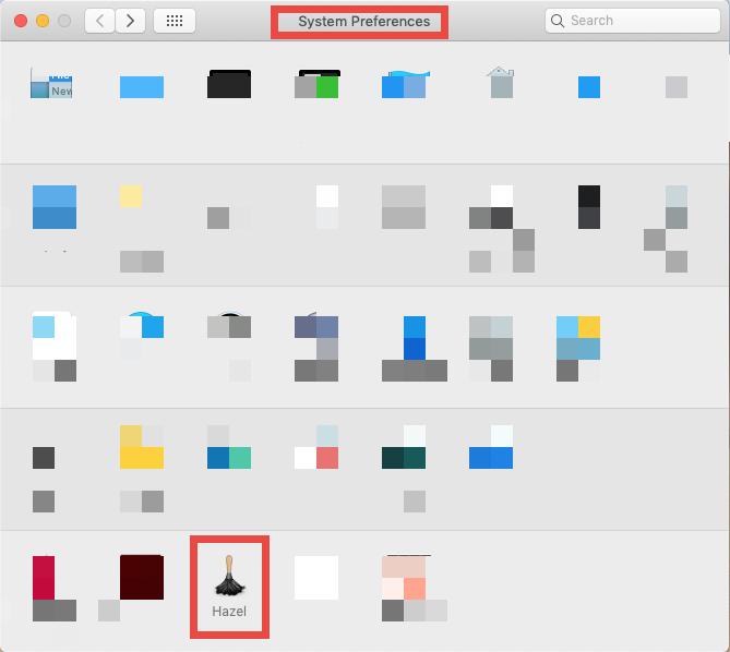 Mac のシステム環境設定から Hazel を削除する
