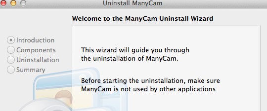 アンインストーラーを使用してMacでManyCamをアンインストールする