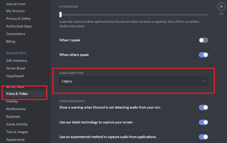 レガシーオーディオサブシステムを使用して Discord の画面共有で音声が聞こえない問題を修正する