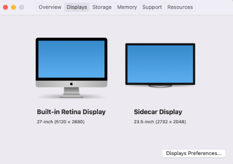 「Sidecar」を使ってiMacをモニターとして使う