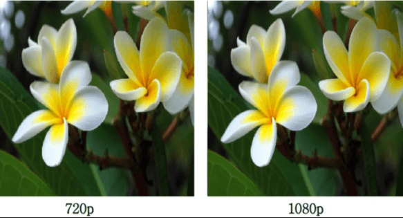 解像度の比較：720P VS 1080P