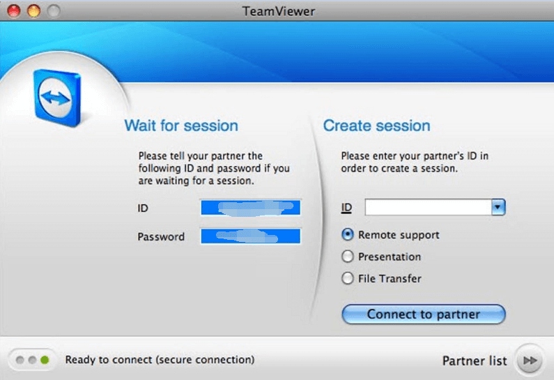 Mac用のTeamViewer