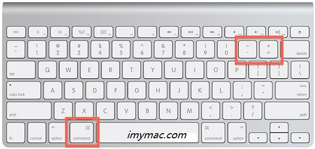 Macでキーボードショートカットを使用してズームインする