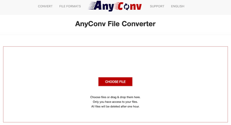 AnyCONv.com にアクセスして MKV を M4A に変換します