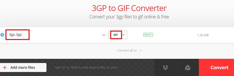 3GP から GIF 形式への簡単な変換