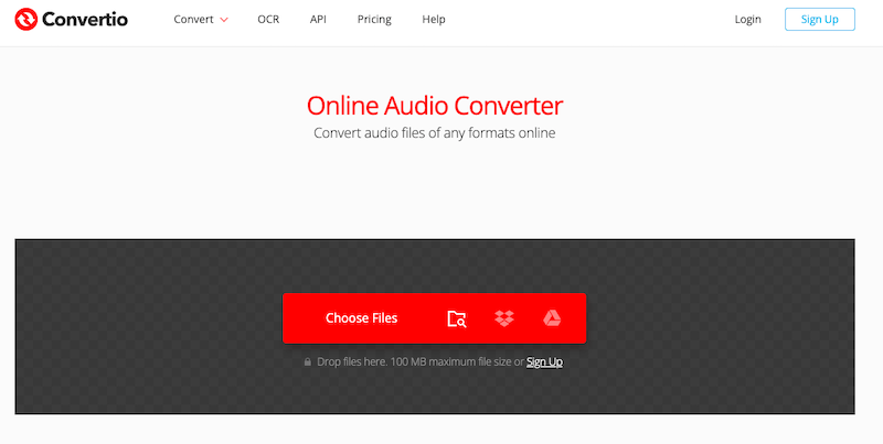 Convertio.co 経由でオーディオを MP3 に変換