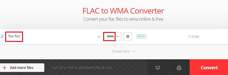 FLAC を WMA 形式に簡単に変換