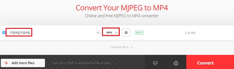 MJPEGをMP4に無料で作成