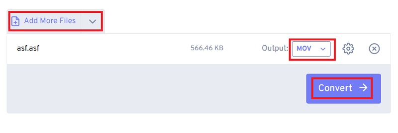 オンラインでASFをMOVに無料で変換