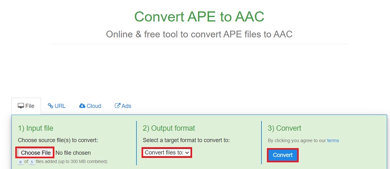 APEをAACに無料で変換