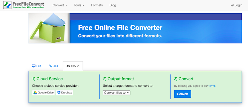 FreeFileConvert.com で AVI を FLAC に変換します