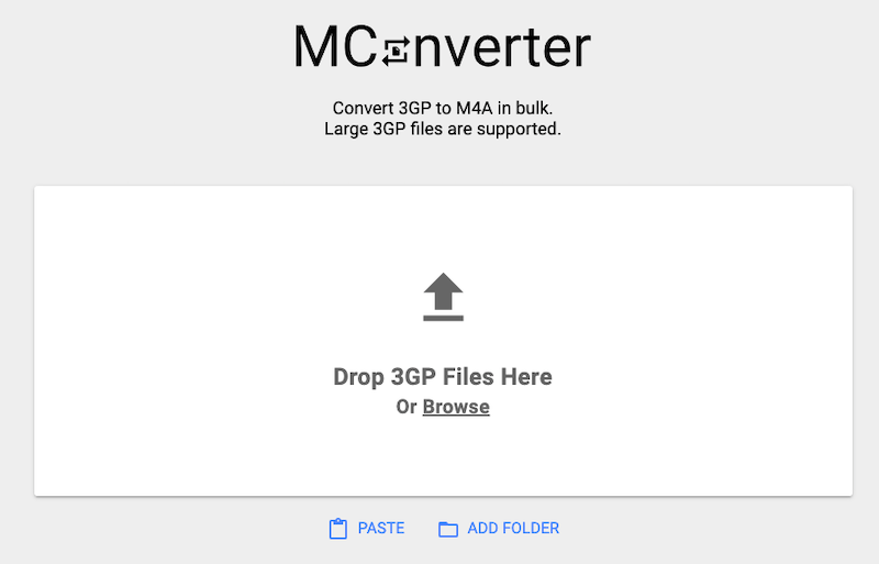 MConverter: 無料のオンライン 3GP から M4A コンバーター