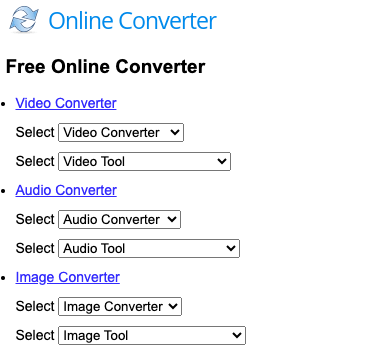 OnlineConverter.com 経由でビデオを無料で変換