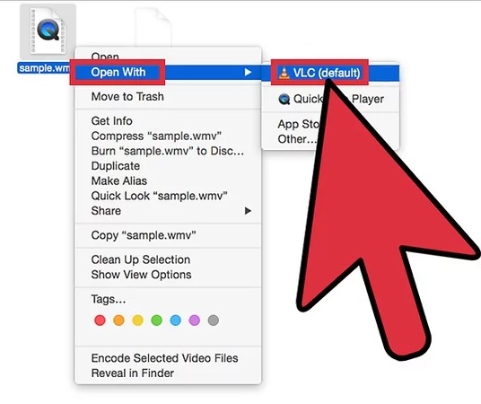 VLC Media Player を使用して Mac で WMV ファイルを再生する