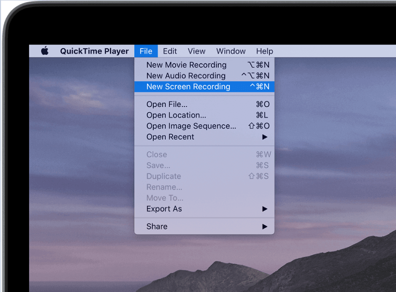 QuickTimePlayerを使用してMacでビデオを録画する