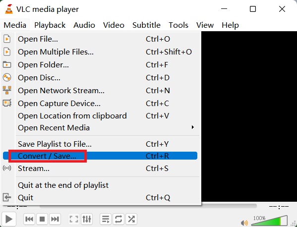 VLC Media Player を使用して MP4 を TS に変換する